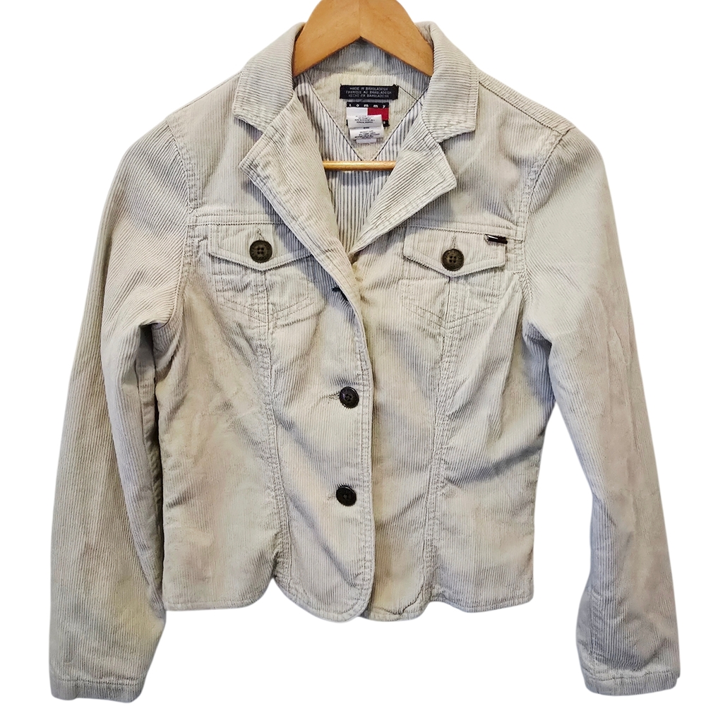 Tommy Hilfiger Women's Light Cream Corduroy Blazer